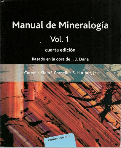 Libro Manual De Mineralogia - Vol 1 De Cornelis Klein Cornel