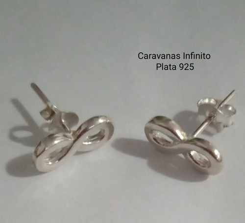 Caravanas Infinito Plata 925, Con Garantía.