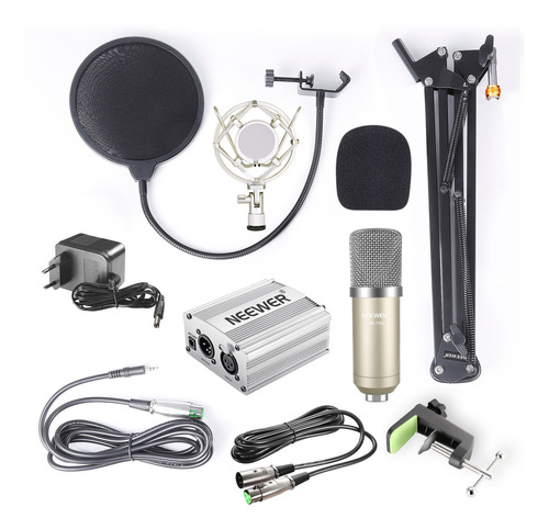 Neewer Nw-700 - Kit De Micrófono De Condensador Con Alimenta