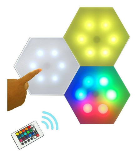 Tira Led Luces Hexagonales Led Rgb Con Control Remoto