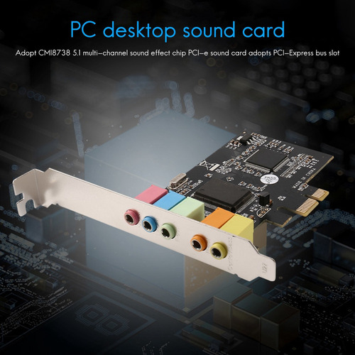 Placa De Som Pcie Pci-e X1 Cmi8738 Com Chip 32/64 Bits