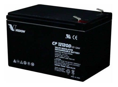 Batería Vision Cp12120 12v 12ah Para Sistema De Alarmas Vzh