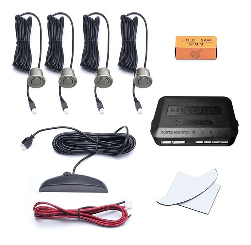 Imagen 4 de 7 de Kit Sensores Estacionamiento Guardtex Gps-4dg Gris Oscuro