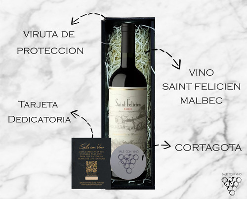 Regalo Caja Box Vino Saint Felicien Malbec