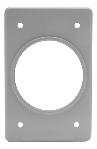 Placa De Aluminio Gris Para Receptáculo Sencillo