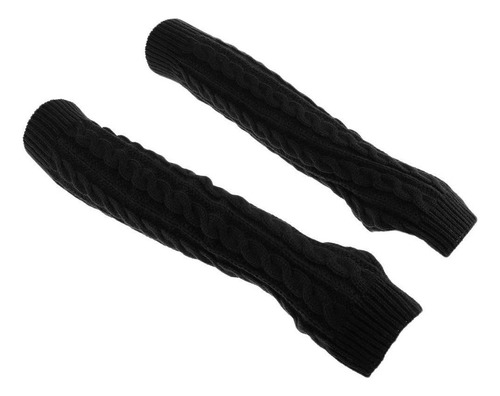 2 Pares De Guantes Sin Dedos De Invierno De Punto Largo,