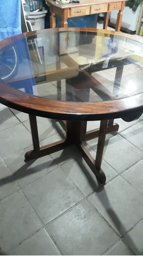 Vendo Hermosa Mesa De Cenizaro Barata Con 4 Sillas