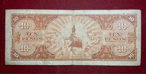 Billete 10 Pesos Filipinas 1949 Pick 136 C (Usado)