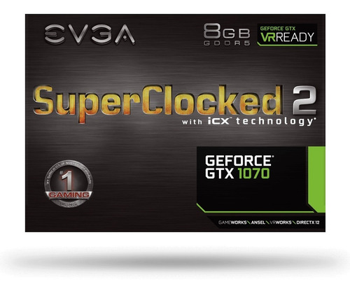 Tarjeta De Vídeo Evga Nvidia Gtx 1070 8gb Ddr5 Sc2