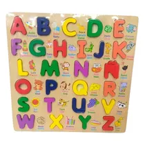 Comprar Juego Didáctico Rompecabezas De Madera Abecedario Para Niños