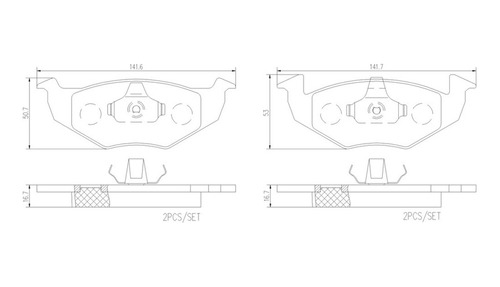 Brembo Balatas Volkswagen Nuevo Gol Gl 2014 Delantero