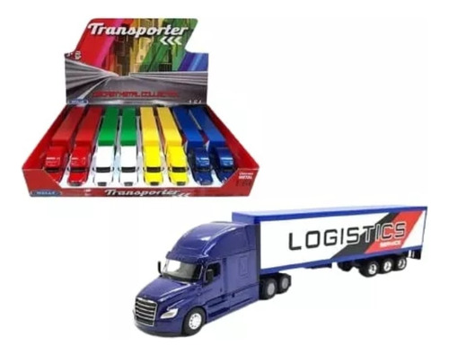 Welly 1:64 Freightliner Cascadia Caja Seca 8 Pzas Mayoreo