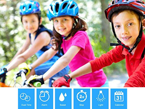 Reloj Digital Impermeable Y Deportivo P/niños Negro