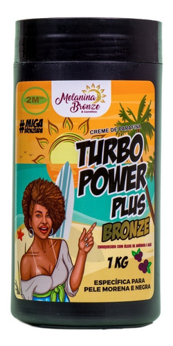 Acelerador De Bronze Turbo Power Plus Pele Morena E Negra 