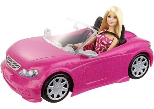 Muñeca Barbie Y Carro Convertible Mattel