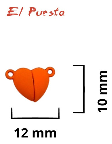 3 Uni Dije Cierre Imán Corazón Color Pulseras Bijou Verde Agua