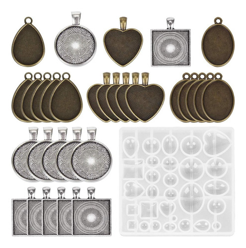 Molde De Silicona Pendientes Collar Pendiente Colgante 31pcs