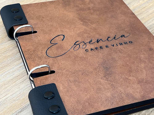 Capa De Cardápio 15x21cm Menu, Fichário Café E Vinhos 10 Uni