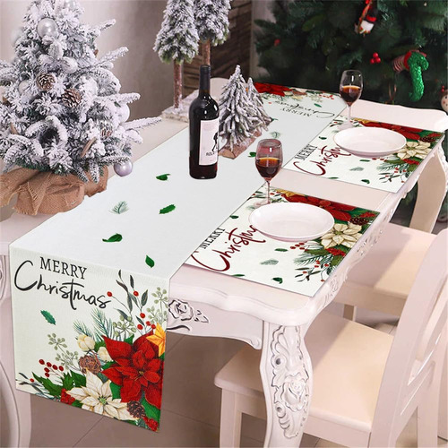 4 Manteles Individuales De Navidad De 12 X 18 Pulgadas, Dise