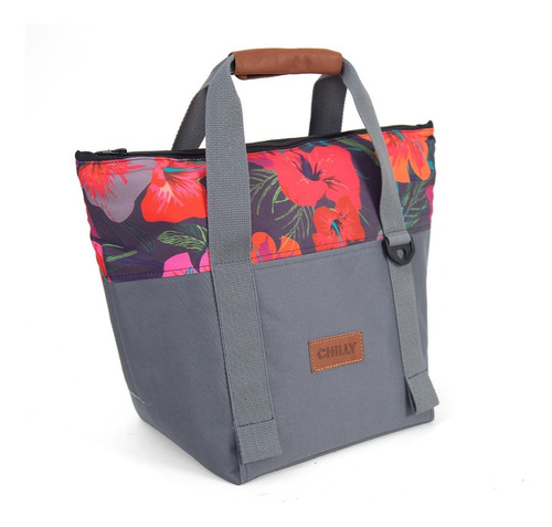 Imagen 1 de 10 de Bolso Térmico 10 Lts Diseño Hibiscus Chilly