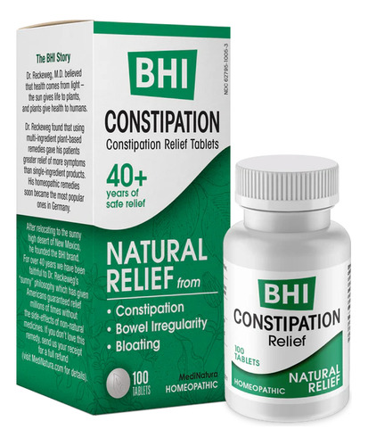 Medinatura Bhi Constipation Relief 100tabs Sabor Sin Sabor