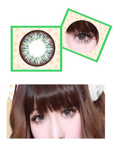 Pupilentes Lentes Contacto Anime Muñeca Ojos Belleza Verde