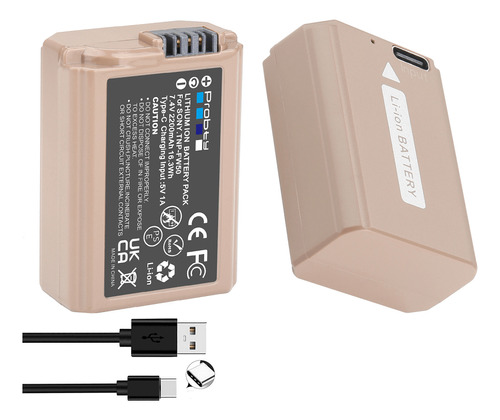 Bat.eria Para Sony Np-fw50 Porta Usb A6500 A6300 Zv-e10 A7 R