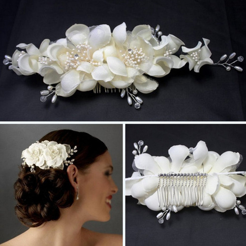 Peine De Pelo De Moda Tocado De Flores De Novia
