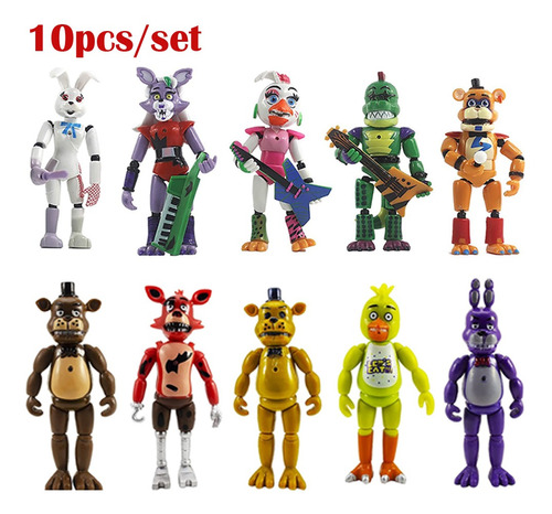 10 Unids/set Figuras De Acción Fnaf Toy Five Nights At Fredd