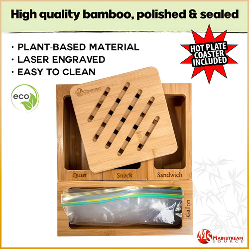 Organizador Bolsas Cocina Mainstream 5 Pz Bambu