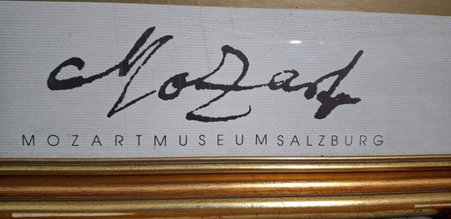 Cuadro Antiguo Mozart. Museo De Salzburgo. Austria. Año 1994 (Usado)