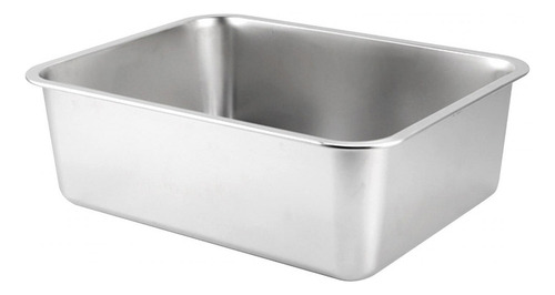 Caja De Arena Para Gatos De Acero Inoxidable, Bandeja