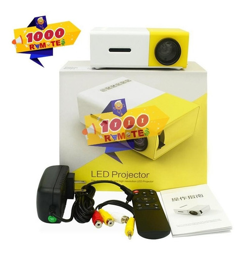 Imagen 3 de 3 de Proyectores Yg-300 Lcd Mini Soporte 1080p Proyector Led Port