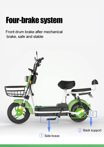 Bicicleta Moto Electrica E-ramz Bateria De Litio Preventa Negro