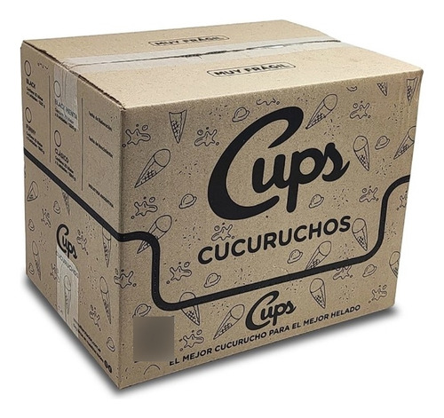 Cucurucho Para Helado A R Barquillo Cups Black X 2 Cajas