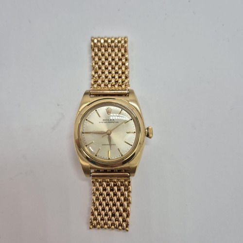 Rolex Oyster Perpetual Bubbleback 1946 Full Gold 32mm Dourado Dourado Branco (Usado)