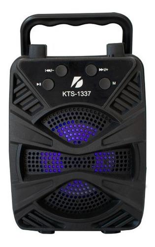 Alto-falante Bluetooth sem fio pequeno Kts-1337 cor preta