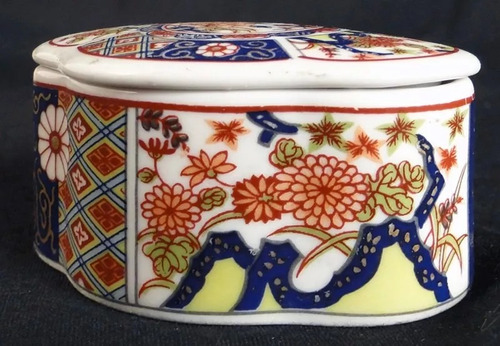 Antiguo Alhajero Japonés Porcelana  Arte Antica Antiguedades