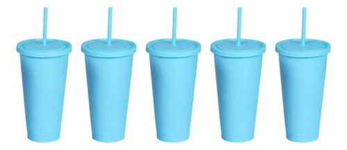 Vaso Reutilizables Eco Xl Con Tapa Y Sorbete X10u Pastel