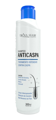 Troia Hair 3 Shampoos Intensivo Contra Caspas 300 Ml