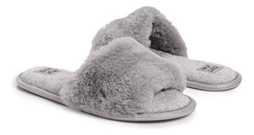 Pantuflas De Mujer  Muk Luks Sariah Slide - Pantuflas Grises