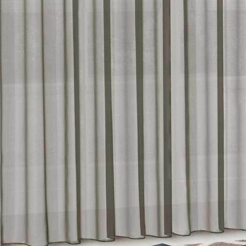Cortina Voil Priori Sala Quarto 3,00x2,5m Fácil Instalação Cor Cinza
