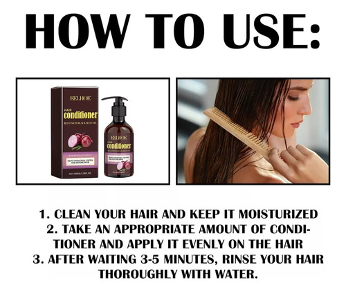 4 Unidades De Shampoo De Cebola Roxa E Sementes Pretas