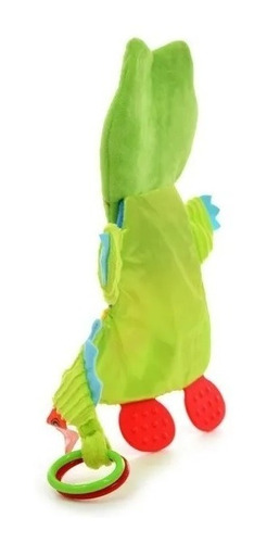 Imagen 3 de 3 de Trapito De Apego Cocodrilo Con Actividad Peluche Art 8686
