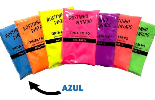 Kit 250 Tintas Em Pó Varias Cores Pinta Rosto 50 Gr Cada Un.