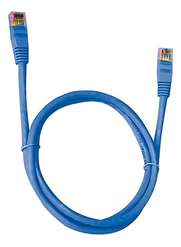 Kit Com 5 Cabos De Rede Cat 5 Azul Rj45m/rj45m