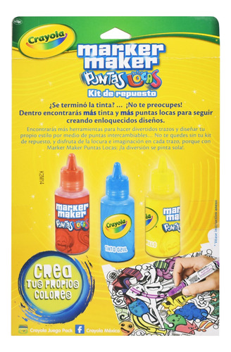 Marker Maker Puntas Locas Kit De Repuesto 6 Puntas Crayola
