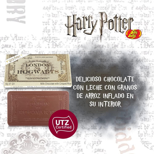 Platform 3/4 Hogwarts Ticket Chocolate Bar Harry Potter 42g