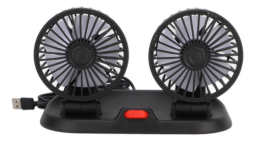 Ventilador Usb Para Coche, Doble Cabezal, 2 Velocidades, Gir
