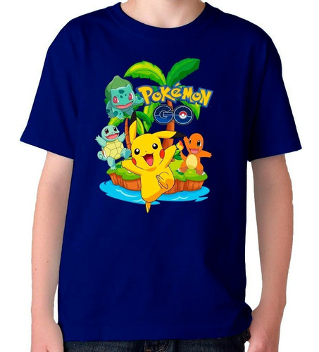 Remeras Camisetas Pikachu Pokemon Varios Diseños Y Colores